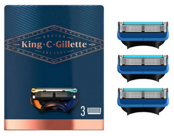 Gillette - King C. Barberblade - 3 Stk.